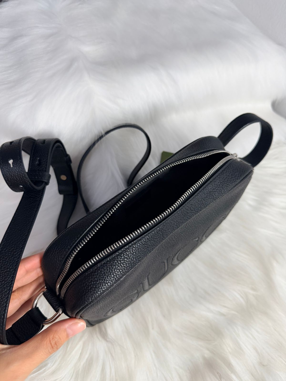 Gucci Logo Leather Crossbody Bag