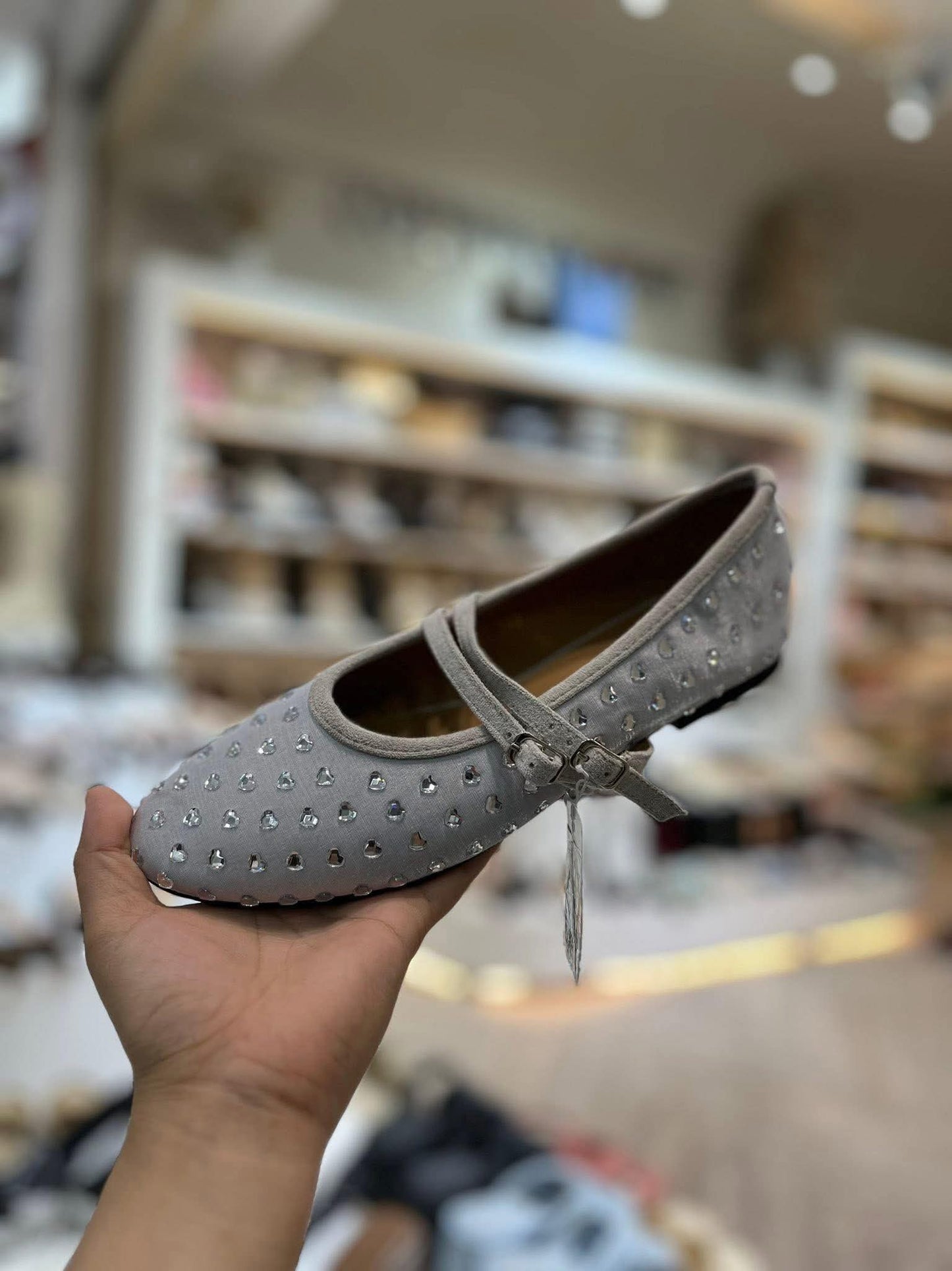 VShop Ballet Studded Gray