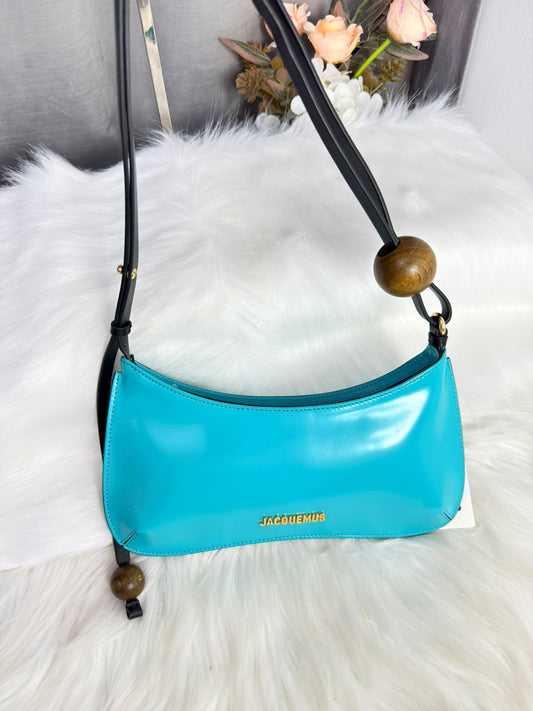 JACQUEMUS
Le Bisou Perle Zip Shoulder Bag in Spazzolato Leather