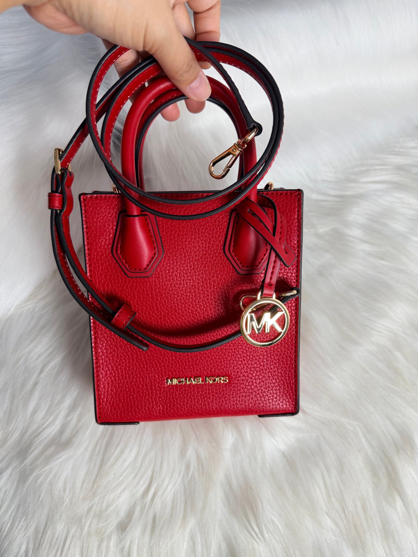 Michael Kors Mercer Extra-Small Pebbled Leather Crossbody Bag