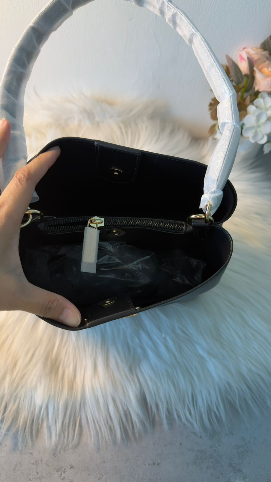 Michael Kors Black Pratt Medium Shoulder Bag