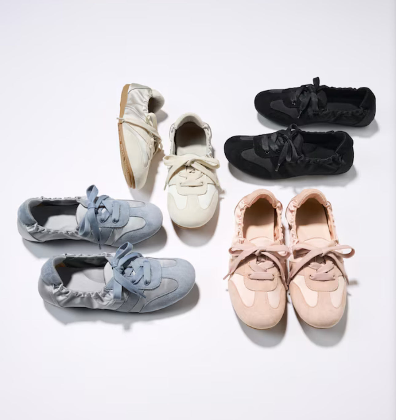 GU Gathered ballet sneakers