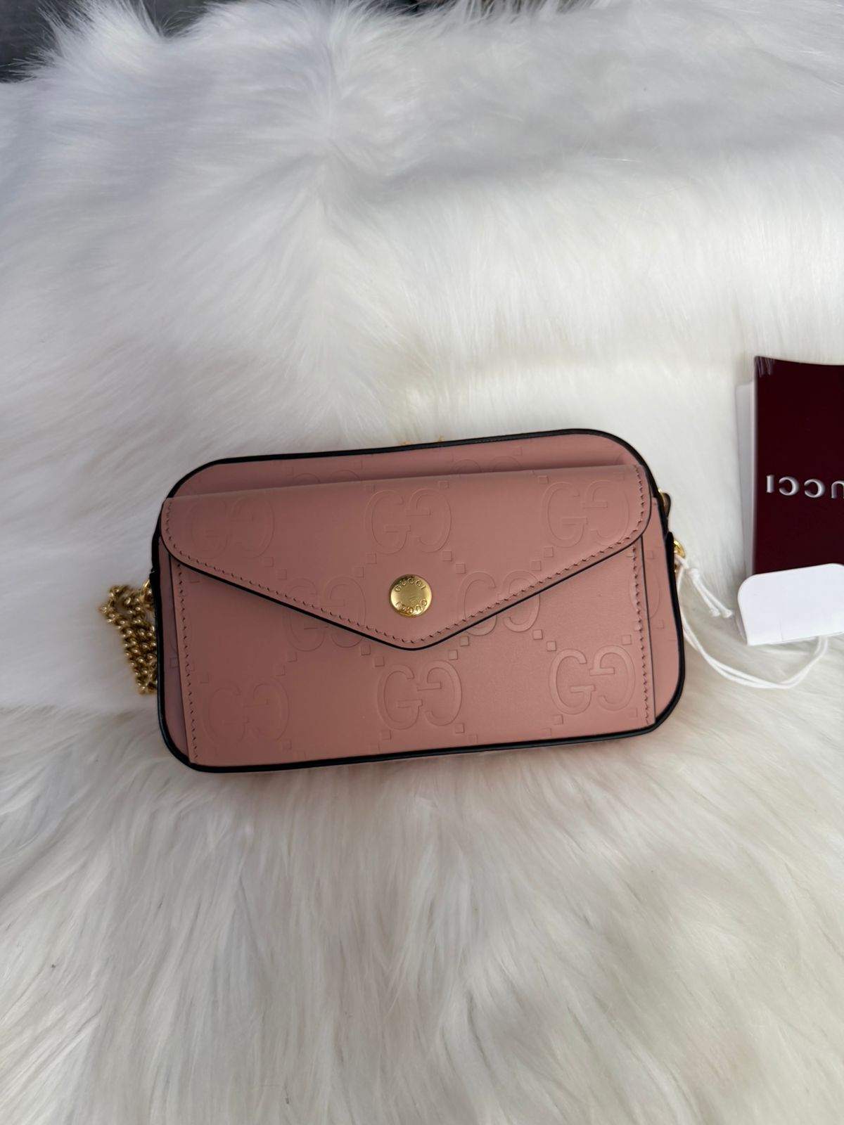 GUCCI
Super Mini GG Shoulder Bag in Leather