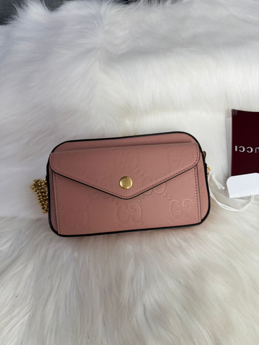 GUCCI
Super Mini GG Shoulder Bag in Leather