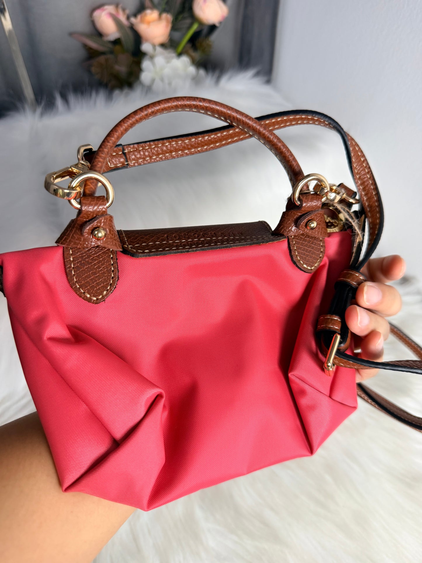 LONGCHAMP
Mini Le Pliage Original Clutch in Canvas