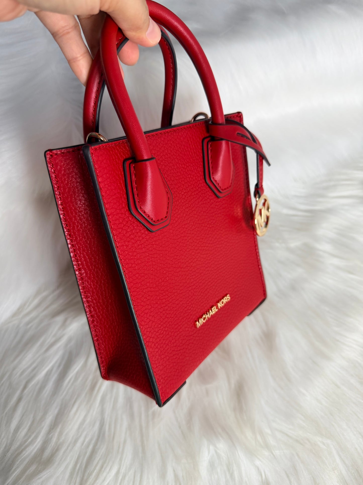 Michael Kors Mercer Extra-Small Pebbled Leather Crossbody Bag