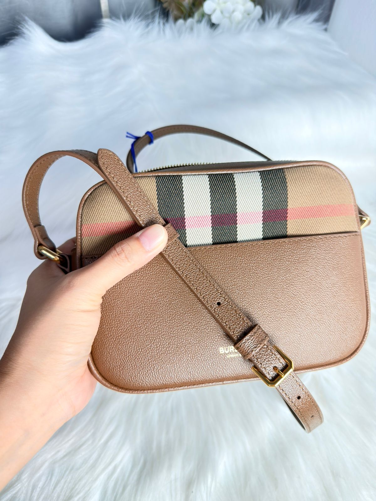 Burberry Canvas and Leather Bag