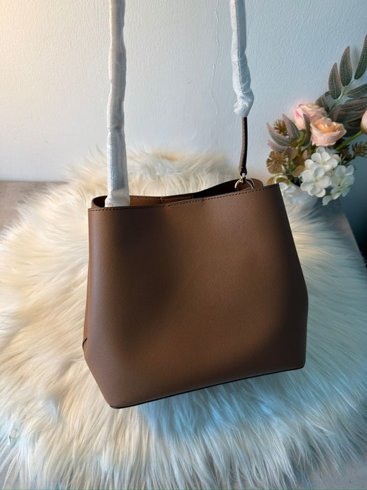 Michael Kors Brown Pratt Medium Shoulder Bag