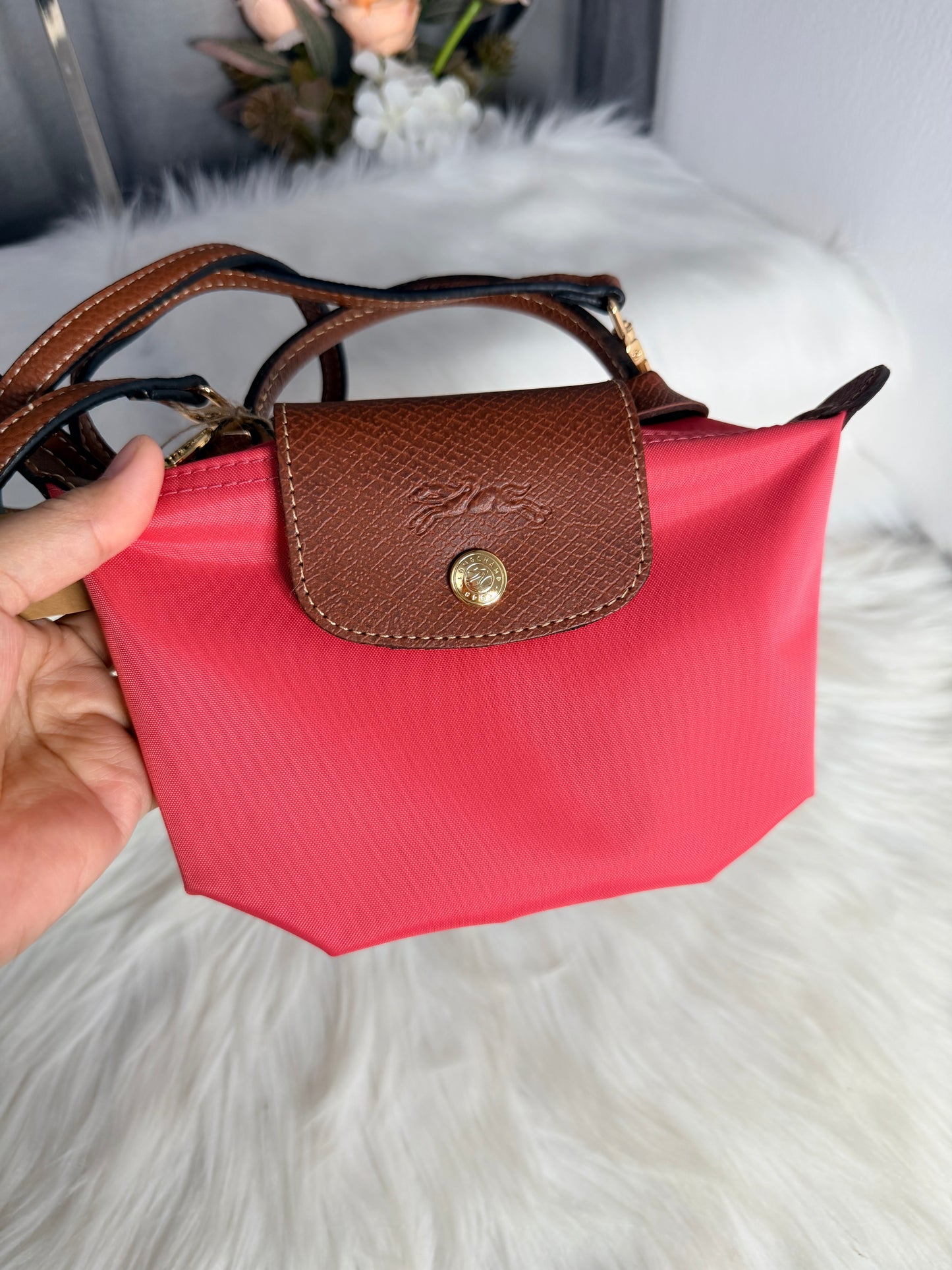 LONGCHAMP
Mini Le Pliage Original Clutch in Canvas
