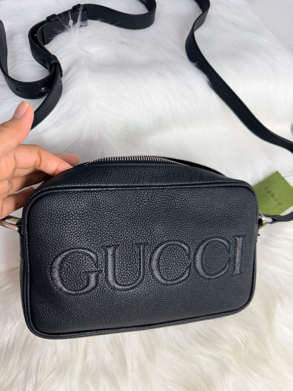 Gucci Logo Leather Crossbody Bag