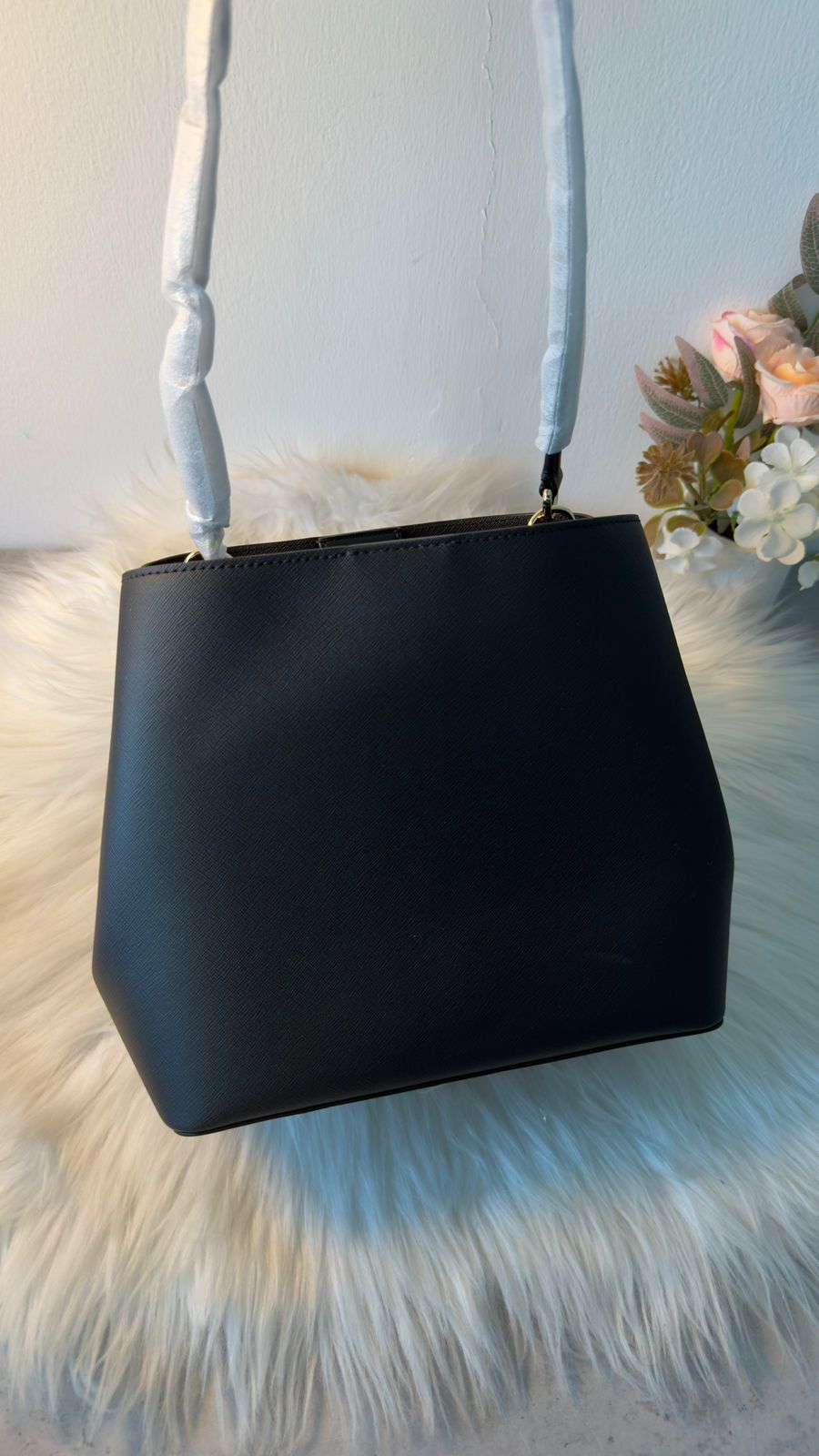 Michael Kors Black Pratt Medium Shoulder Bag