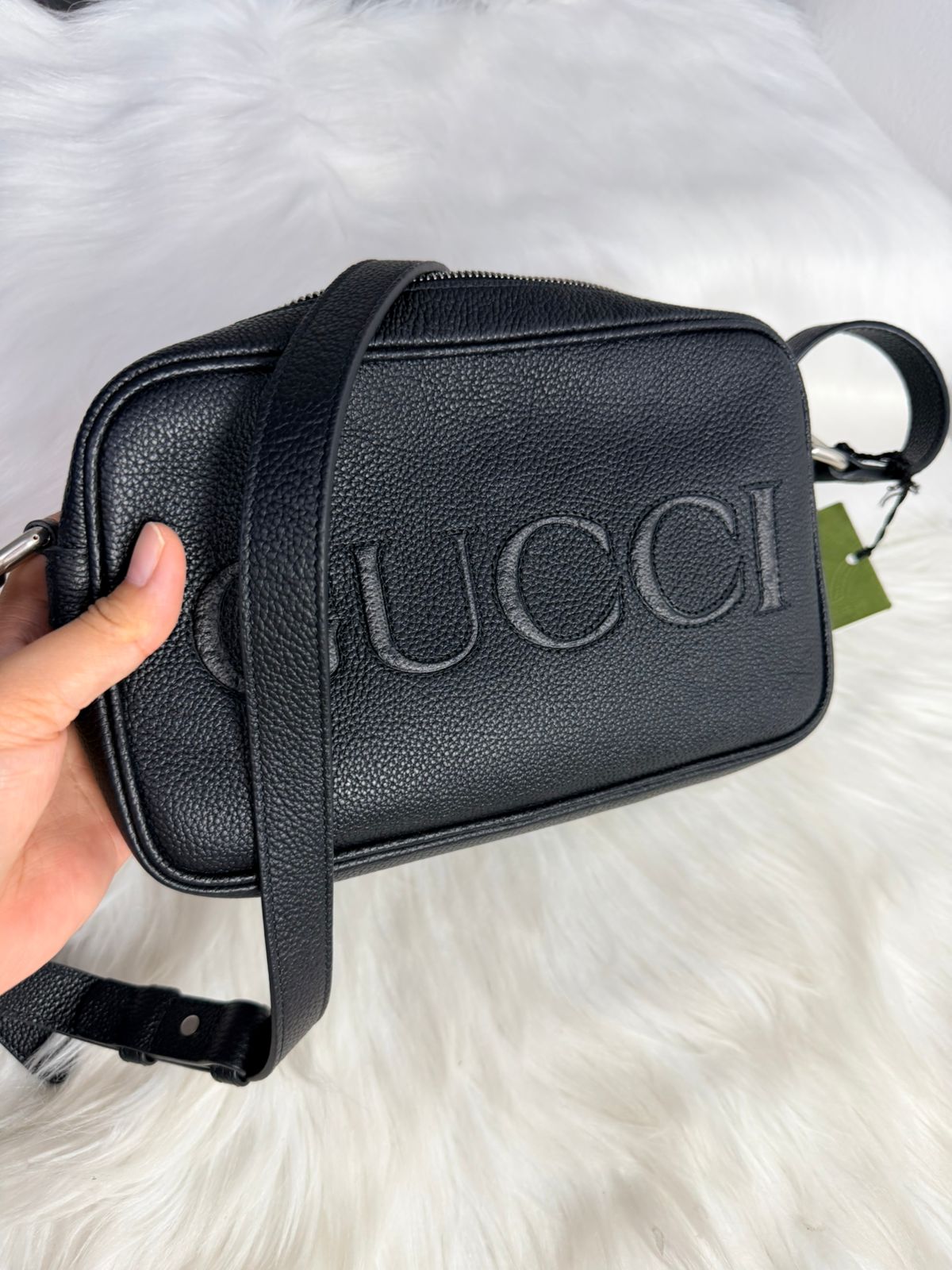 Gucci Logo Leather Crossbody Bag