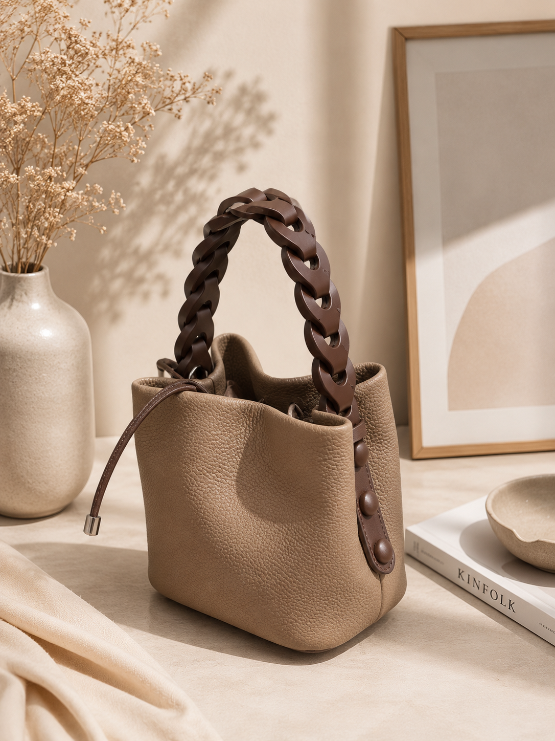 Genuine Leather - Ribbon Bag